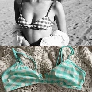 New Solid + Striped Checked Gingham Brigitte Top s bikini